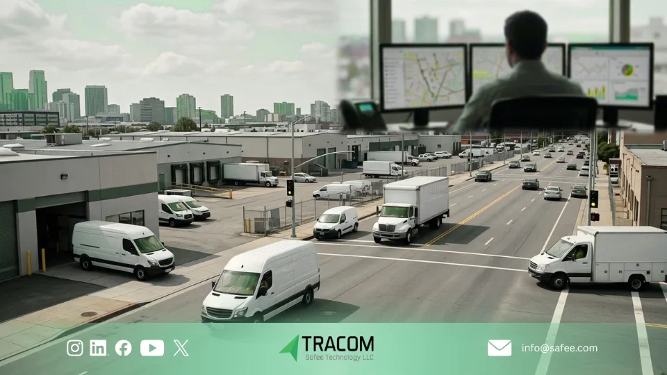 What data does a GPS fleet tracking device collect?